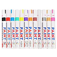 12PCS Tire Paint Pen, 12 Colors, White Tire Marking, Metal Marker, DIY Tire Tread, Metal Waterproof Permanent Marker for sale  Delivered anywhere in Canada