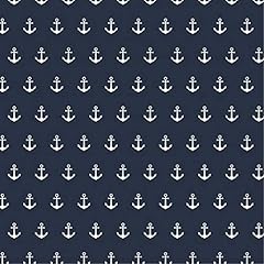 Baumwollstoff anker navy gebraucht kaufen  Wird an jeden Ort in Deutschland