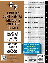 Used, 1960-64 Lincoln Mercury Master Parts Catalog for sale  Delivered anywhere in Canada
