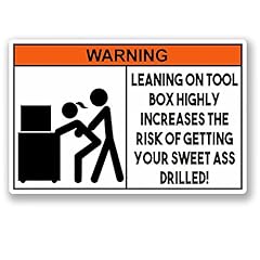 2 x 10cm Tool Box Vinyl Decal Sticker Funny Joke Mechanic for sale  Delivered anywhere in UK
