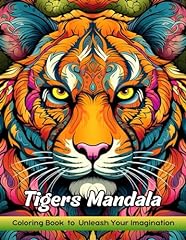 Tigers mandala coloring for sale  Delivered anywhere in USA 