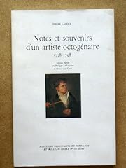 Notes souvenirs artiste d'occasion  Livré partout en France