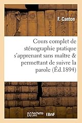 Cours complet sténographie d'occasion  Livré partout en France