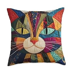 Funky cat quilted for sale  Delivered anywhere in USA 
