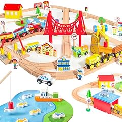 110pcs wooden train for sale  Delivered anywhere in USA 