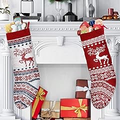 Knitted christmas stockings for sale  Delivered anywhere in UK