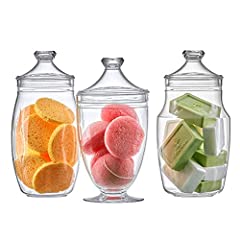Amazing Abby - Admire - Acrylic Apothecary Jars (3-Piece for sale  Delivered anywhere in USA 
