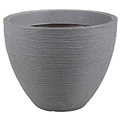 Used, URBNLIVING Grey and Charcoal Ribbed Flower Pot Planters for sale  Delivered anywhere in UK
