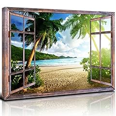Window beach canvas for sale  Delivered anywhere in USA 