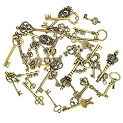 Charm Pendants Antique Set, Antique Beonze Charm Key for sale  Delivered anywhere in UK