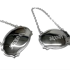 Decanter labels silver for sale  Delivered anywhere in UK