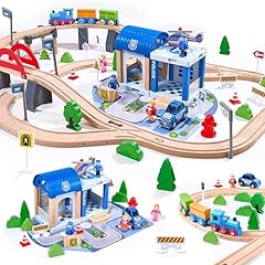 102pcs wooden train for sale  Delivered anywhere in USA 