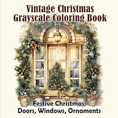 Vintage christmas grayscale for sale  Delivered anywhere in USA 