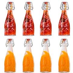 Tebery 8 Pack Clear Round Swing Top Glass Bottles 12oz, used for sale  Delivered anywhere in Canada