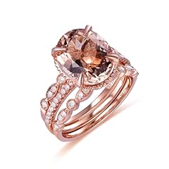 Oval morganite engagement for sale  Delivered anywhere in USA 