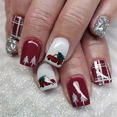Christmas fake nails for sale  Delivered anywhere in USA 