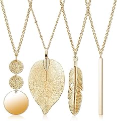 4pcs long necklace for sale  Delivered anywhere in UK