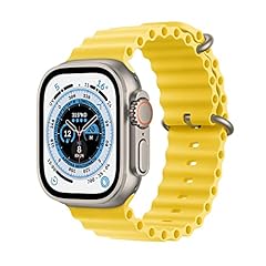 Apple Watch Ultra (GPS + Cellular, Cassa 49mm) Smartwatch con robusta cassa in titanio e Cinturino Ocean giallo. Fitness tracker, GPS di precisione, tasto Azione, batteria a lunghissima durata, usato usato  Spedito ovunque in Italia 