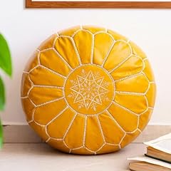 Moroccan leather pouf for sale  Delivered anywhere in USA 