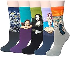 5 Pairs Womens Famous Painting Art Printed Funny Casual for sale  Delivered anywhere in Canada