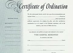 Certificate ordination ministe for sale  Delivered anywhere in USA 