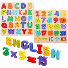 Pcs wooden alphabet for sale  Delivered anywhere in UK