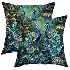 Peacock pillow covers for sale  Delivered anywhere in UK