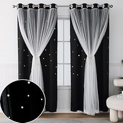 Ftinala black curtains for sale  Delivered anywhere in USA 