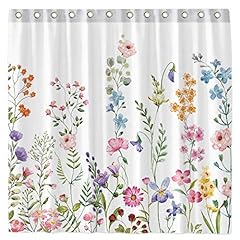 Funnytree Floral Plant Watercolor Flower Shower Curtain for sale  Delivered anywhere in USA 