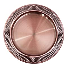 13-Inch Stainless Steel Beaded Charger Plates, 6Pcs for sale  Delivered anywhere in USA 
