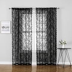 Black lace curtains for sale  Delivered anywhere in USA 