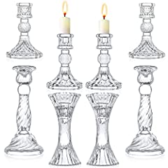 Glass candlestick holders for sale  Delivered anywhere in USA 