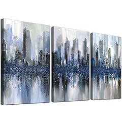 Blue cityscape new for sale  Delivered anywhere in USA 