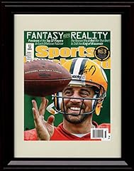 Framed Aaron Rodgers Sports Illustrated Autograph Replica, used for sale  Delivered anywhere in USA 