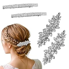Silver hair clips for sale  Delivered anywhere in UK