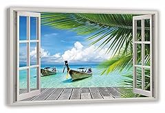 Hubdeco leinwandbild fensterbl gebraucht kaufen  Wird an jeden Ort in Deutschland