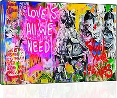 Banksy graffiti love for sale  Delivered anywhere in UK