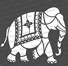 CrafTreat Indian Elephant Stencils for Painting on Wood, Wall, Tile , Canvas, Paper, Fabric and Floor - Indian Elephant - Size:12x12 Inches - Reusable DIY Craft Stencils - Animal Stencils Templates for sale  Delivered anywhere in Canada