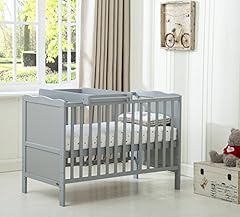 MCC Grey Wooden Baby Cot Bed "Orlando" With Top Changer for sale  Delivered anywhere in UK