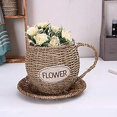 Woven flower basket for sale  Delivered anywhere in Ireland