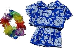 Hawaiian Boy w/Flower Lei Teddy Bear Clothes Outfit for sale  Delivered anywhere in USA 