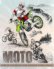 Livre coloriage moto usato  Spedito ovunque in Italia 