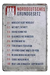Blechschild norddeutsches grun gebraucht kaufen  Wird an jeden Ort in Deutschland