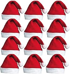 12pc santa hats for sale  Delivered anywhere in UK