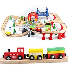 Jacootoys 80pcs wooden for sale  Delivered anywhere in UK