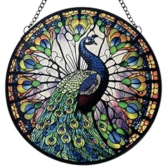 Peacock decor stained for sale  Delivered anywhere in USA 