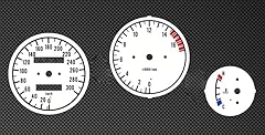 White tachometer speedometer for sale  Delivered anywhere in UK