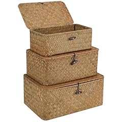 Hmieprs 3pcs wicker for sale  Delivered anywhere in UK