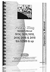 Operators Manual Power King 1614 1616 1618 2414 2416, used for sale  Delivered anywhere in USA 
