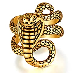 Used, Gold Snake Rings for Men Size 10 Gold Rings Men Snake for sale  Delivered anywhere in Canada